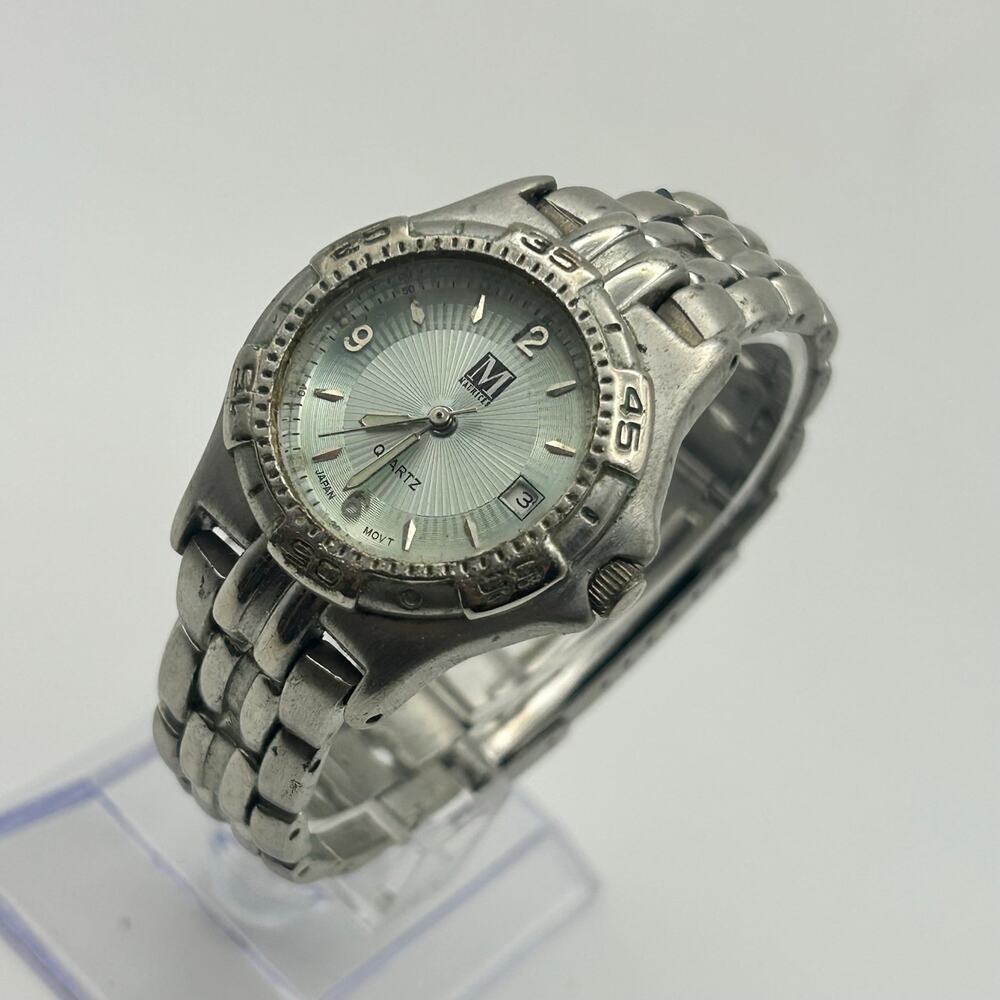 Maurices Silver-tone Women’s Quartz Watch with Day Display Working New Battery